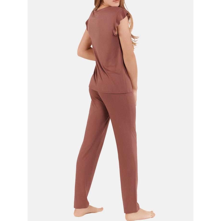 Lisca Harvest Kurzarm Pyjama Oberteil und Hose Loungewear Set  