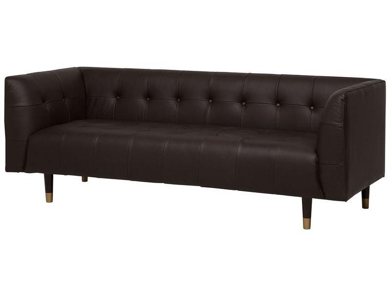 Beliani 3 Sitzer Sofa aus Echtleder Retro BYSKE  