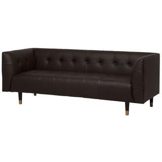 Beliani 3 Sitzer Sofa aus Echtleder Retro BYSKE  