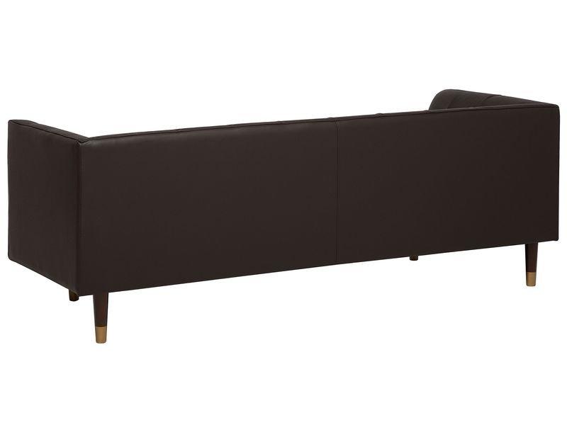 Beliani 3 Sitzer Sofa aus Echtleder Retro BYSKE  