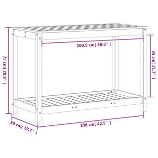 VidaXL tavolo da invaso Legno di pino  
