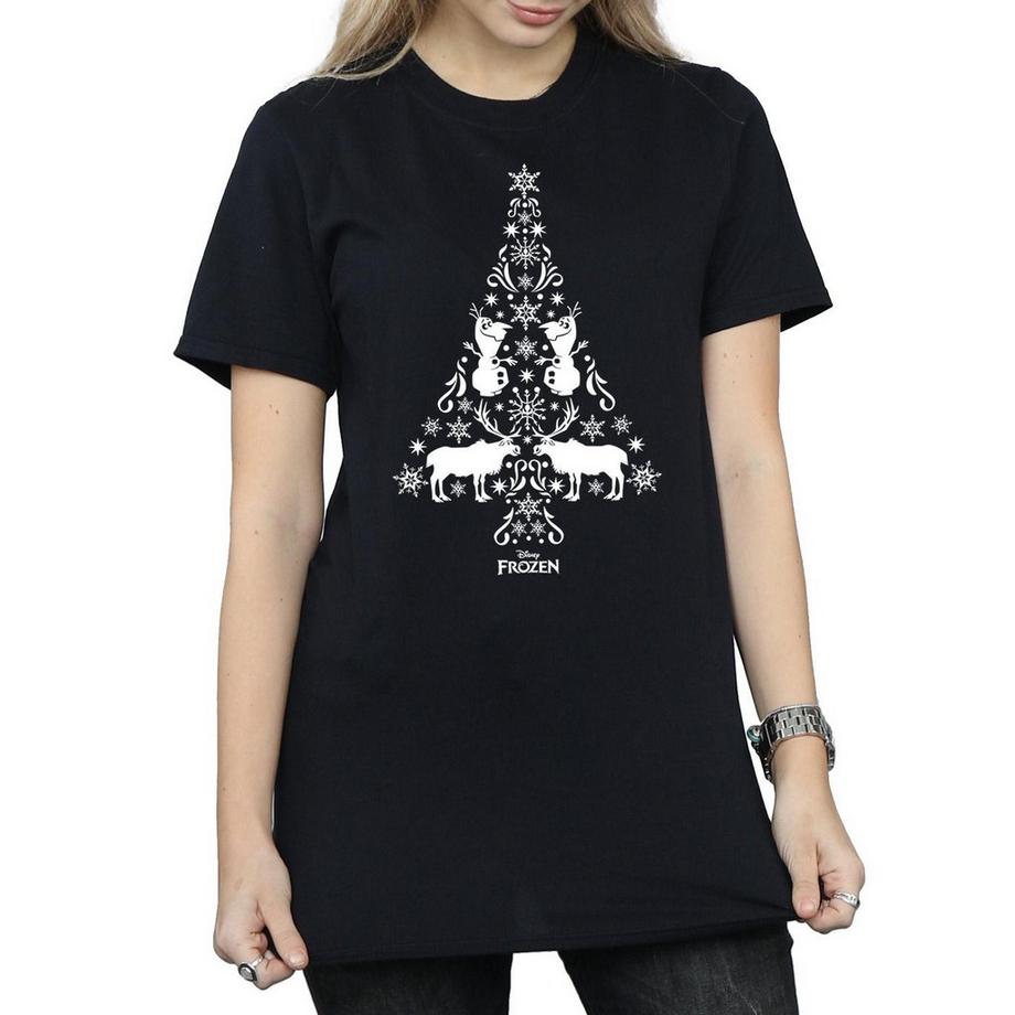 Disney Frozen T-Shirt Stampa Albero di Natale  