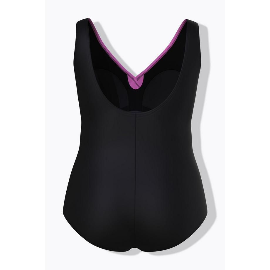 Ulla Popken Badeanzug Farbverlauf Softcups drapiert  