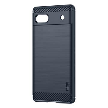 Google Pixel 6a Carbon-Effekt Cover Blau