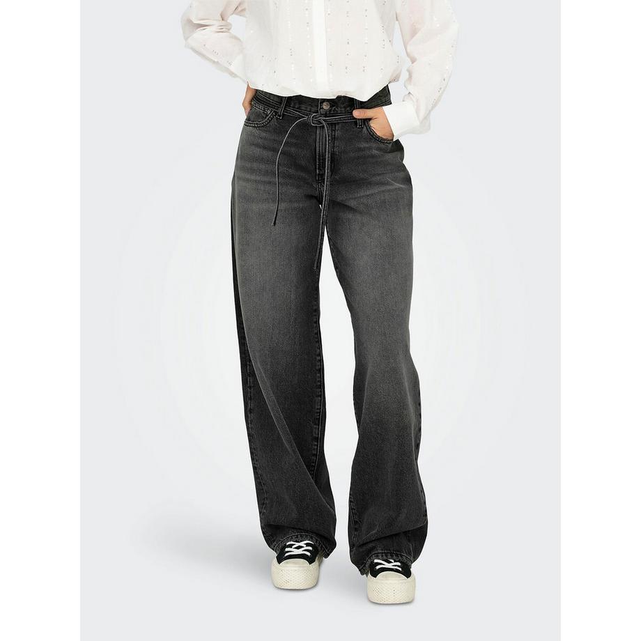 Weite Jeans mit Kordelzug