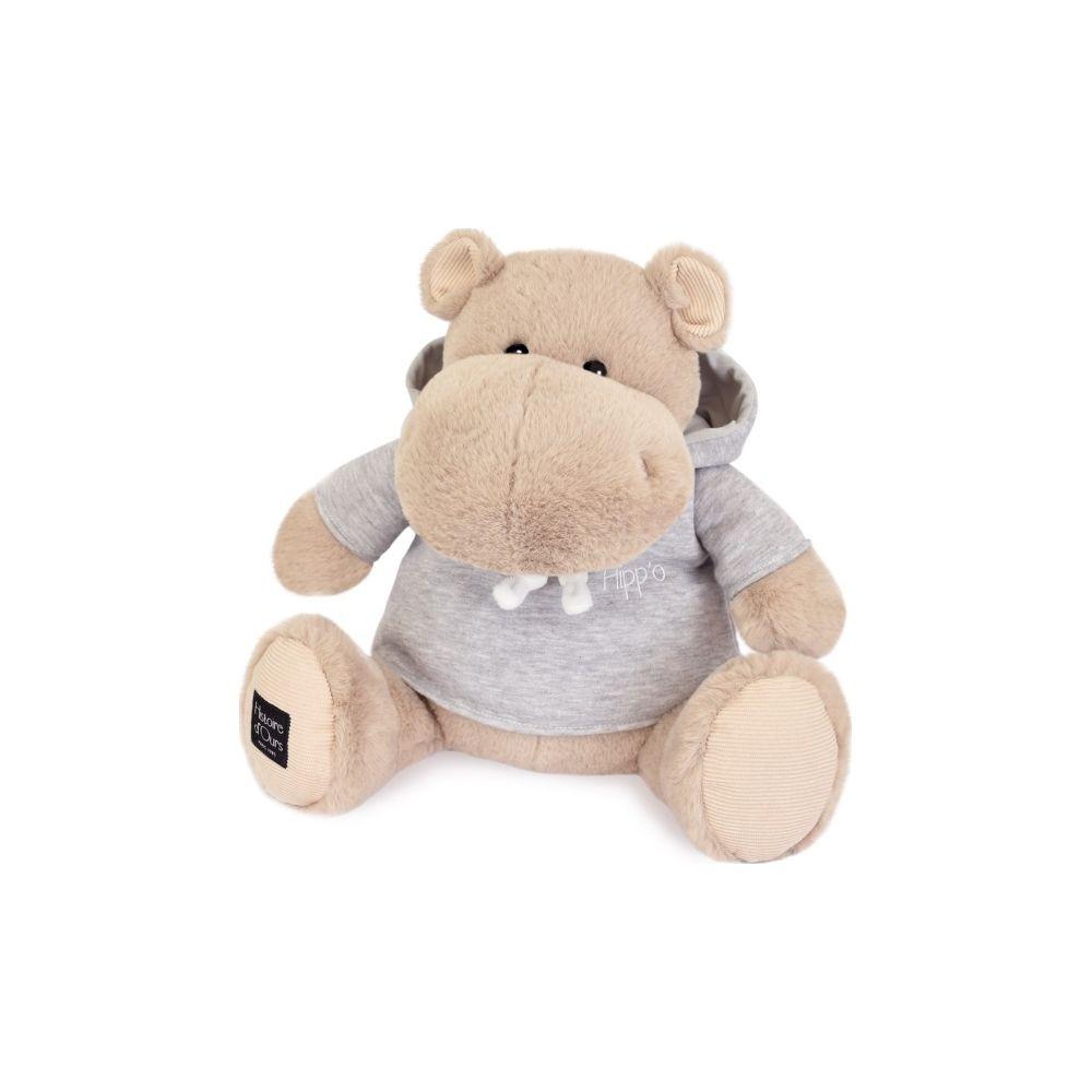 DouDou et compagnie  Hippo mit Sweatshirt Beige (45cm) 