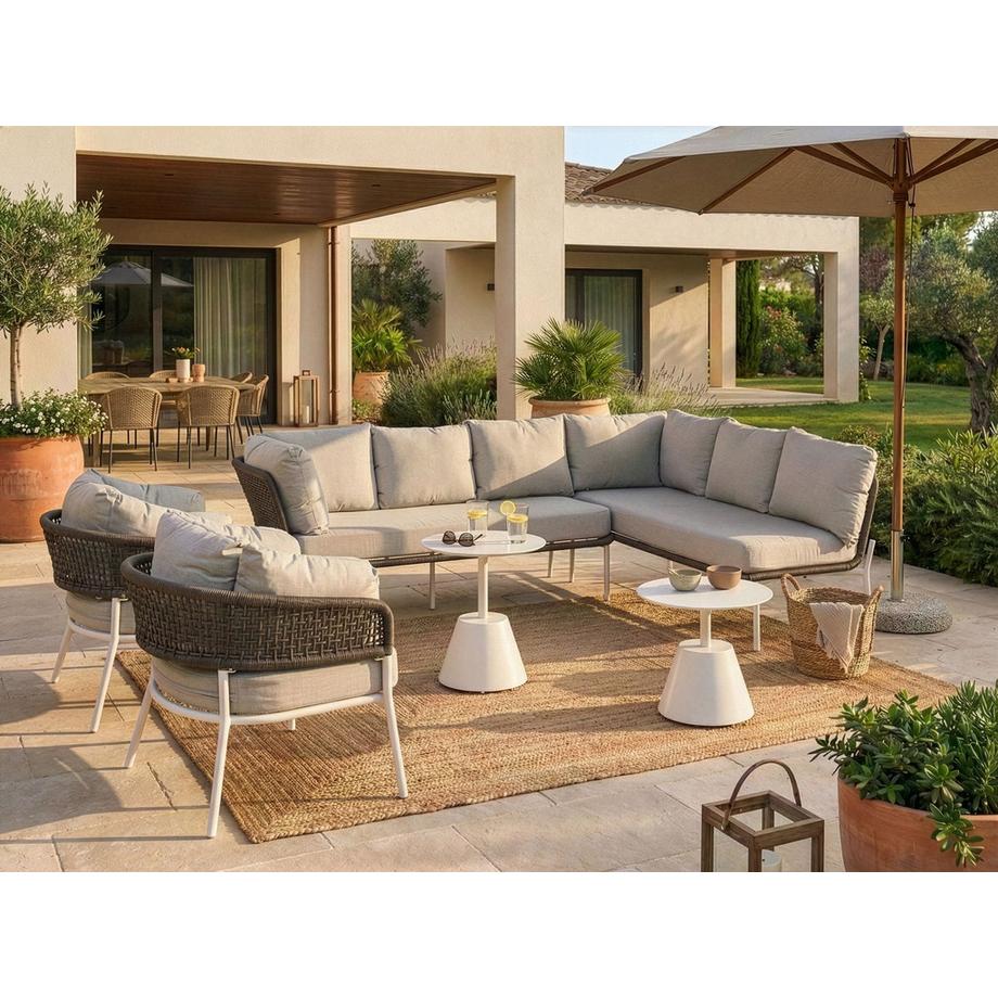 Beliani Lounge Set aus Aluminium Modern ROBELLA  