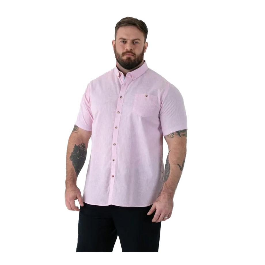 Duke Clarke D555 Camicia Maniche Corte in Lino Kingsize  