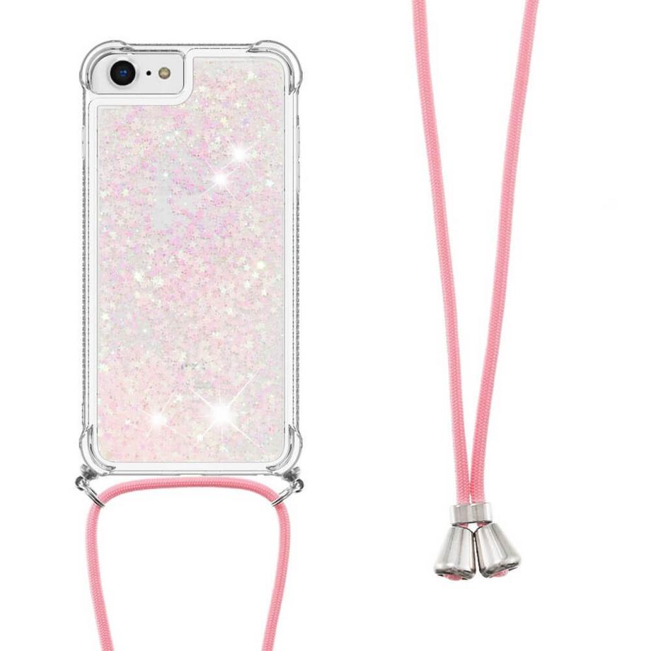 Cover-Discount  iPhone SE / 8 / 7 - Coque Paillettes Avec Bandoulière 