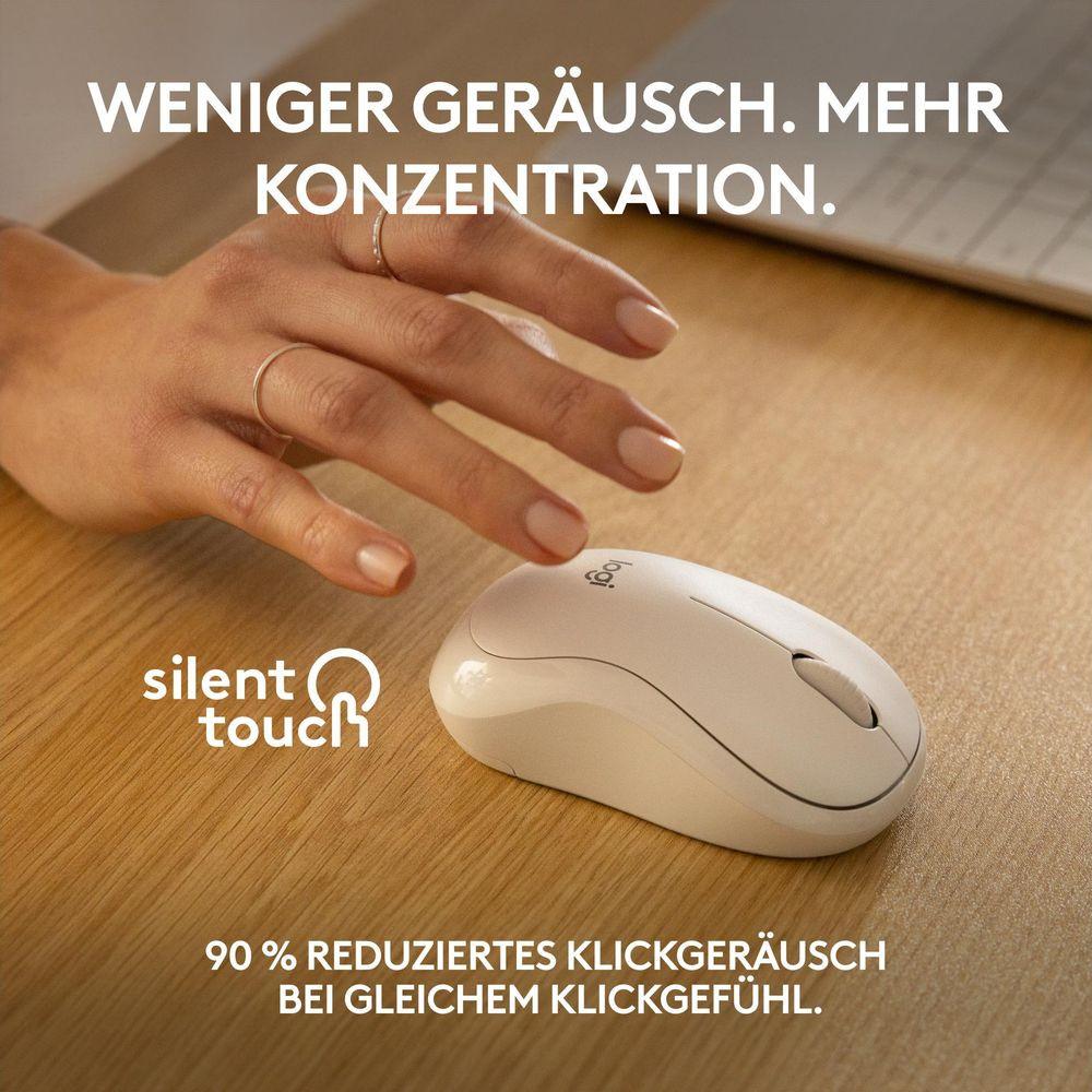 Logitech  Logitech M240 kabellose Maus – stilvolles cremefarbenes Design 