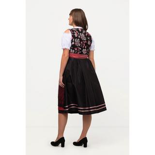 Ulla Popken  Abito tradizionale Dirndl smanicato con Jacquard e scollo rettangolare 