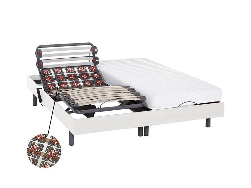 DREAMEA Lit électrique relaxation lattes plots matelas latex PANDORA II de DREAMEA moteurs OKIN  