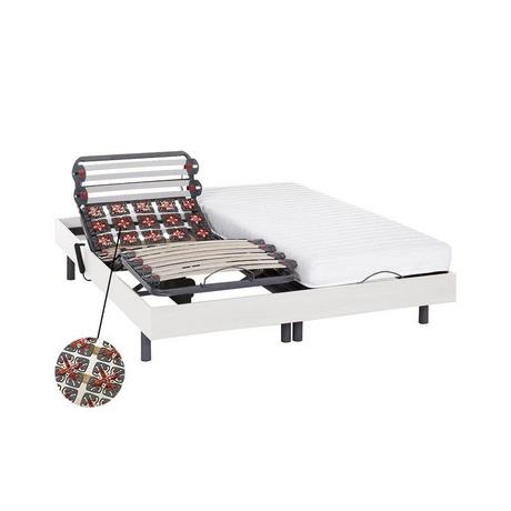 DREAMEA Lit électrique relaxation lattes plots matelas latex PANDORA II de DREAMEA moteurs OKIN  