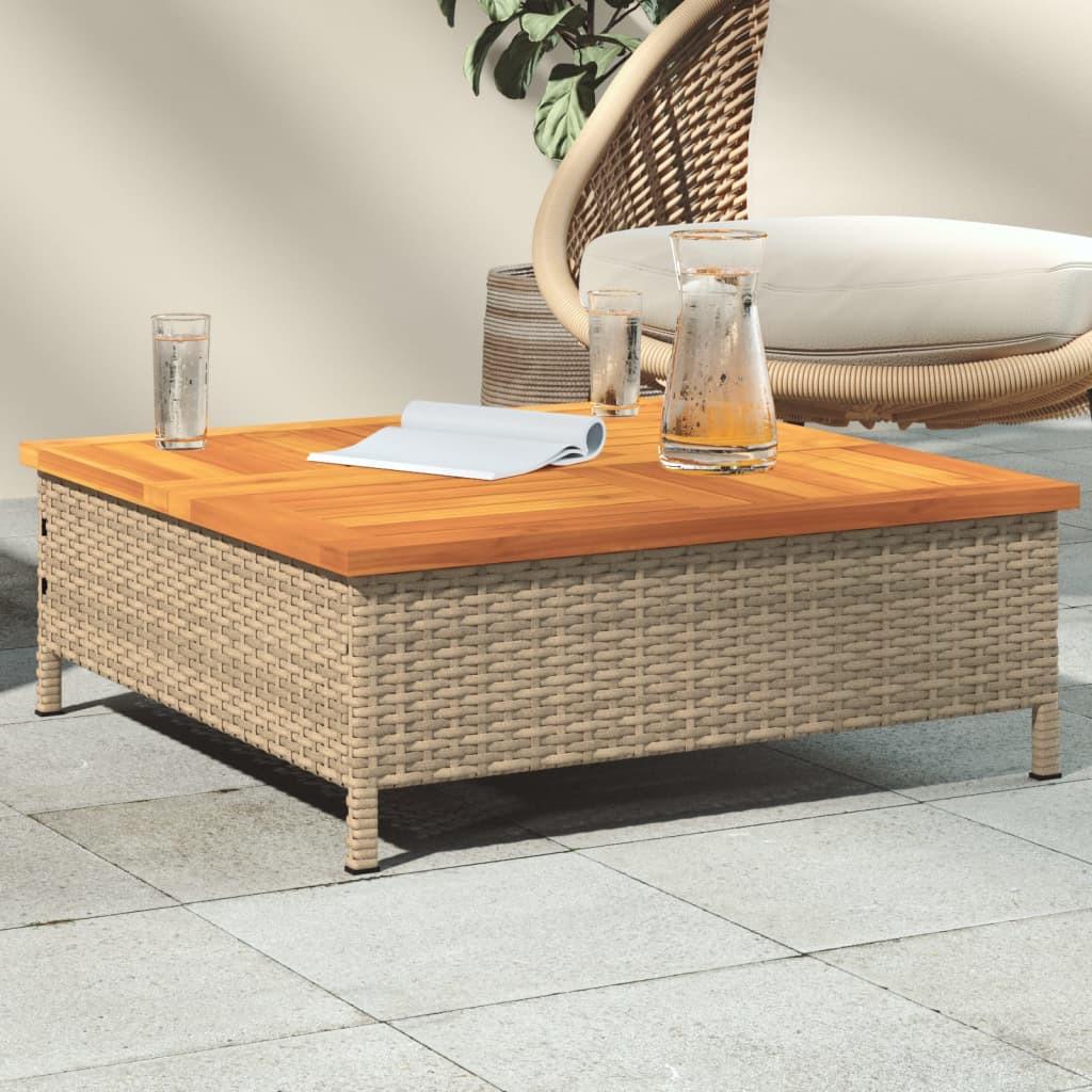 VidaXL Table de jardin rotin synthétique  