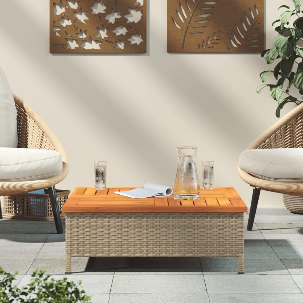 VidaXL Table de jardin rotin synthétique  