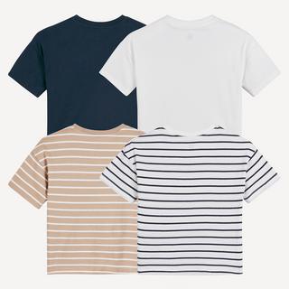 La Redoute Collections  4er-Pack T-Shirts mit rundem Ausschnitt 