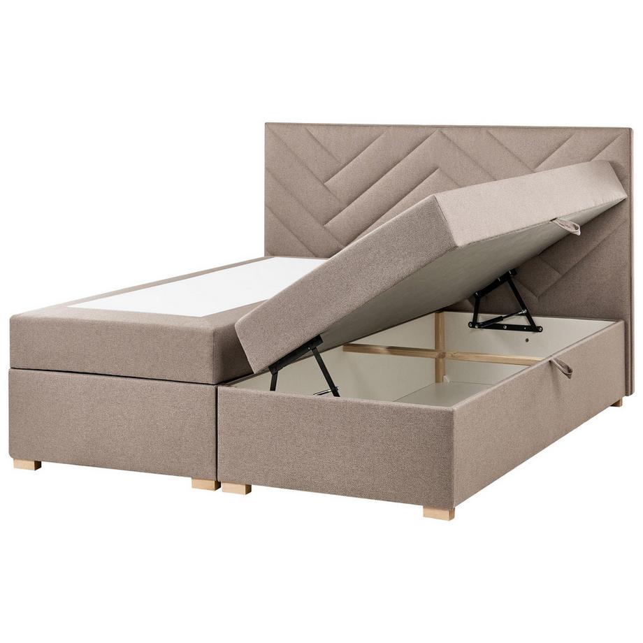 Lit boxspring avec rangement en Tissu  ESQUIRE