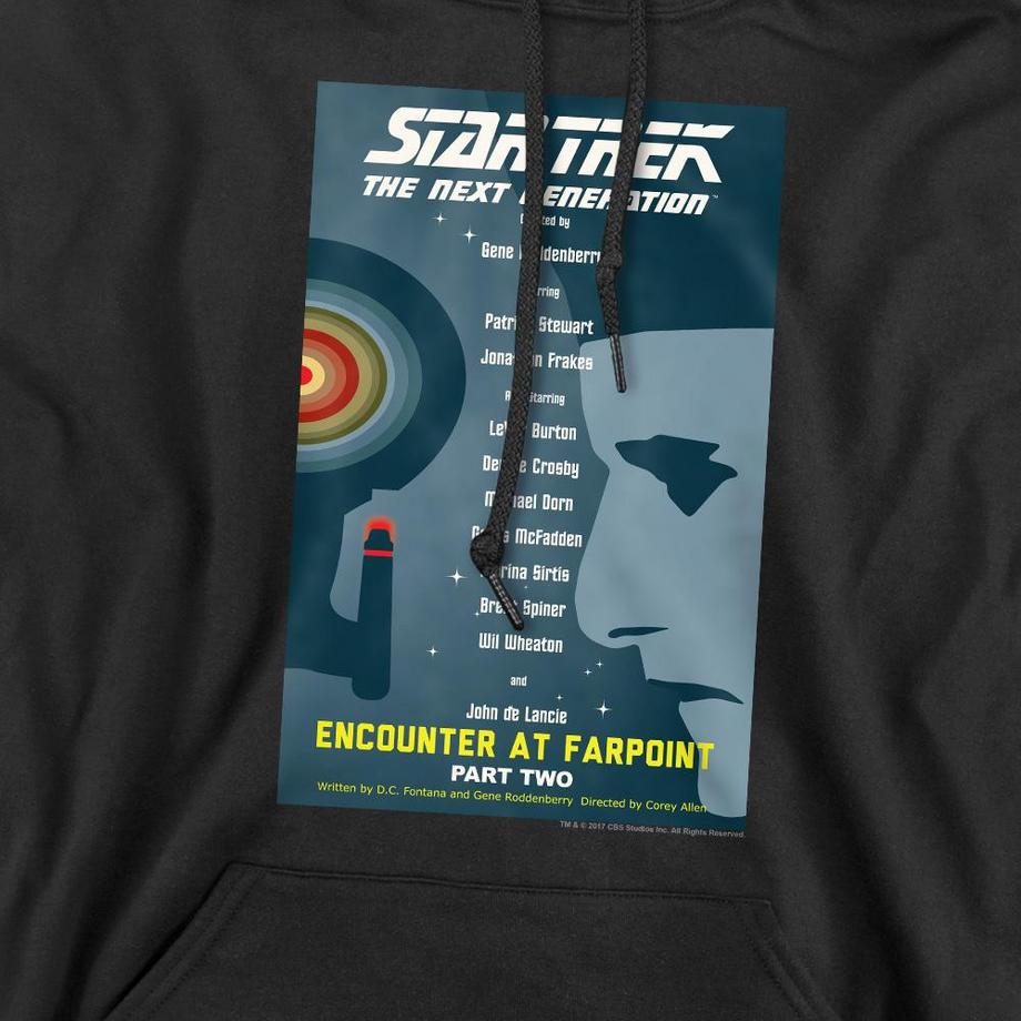 Star Trek The Next Generation Season 1 Episode 2 Felpa con cappuccio  