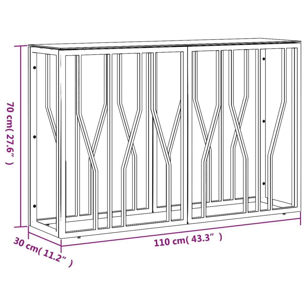 VidaXL Table console acier inoxydable  