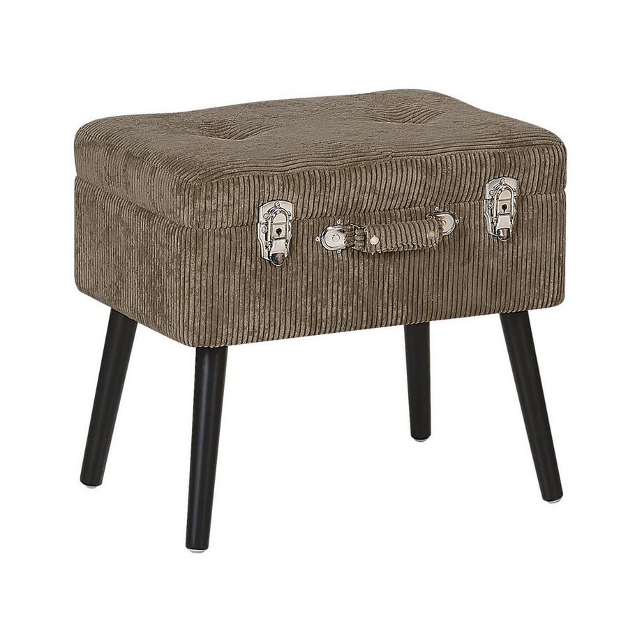 Beliani Hocker mit Stauraum aus Cord Retro MALLARD  