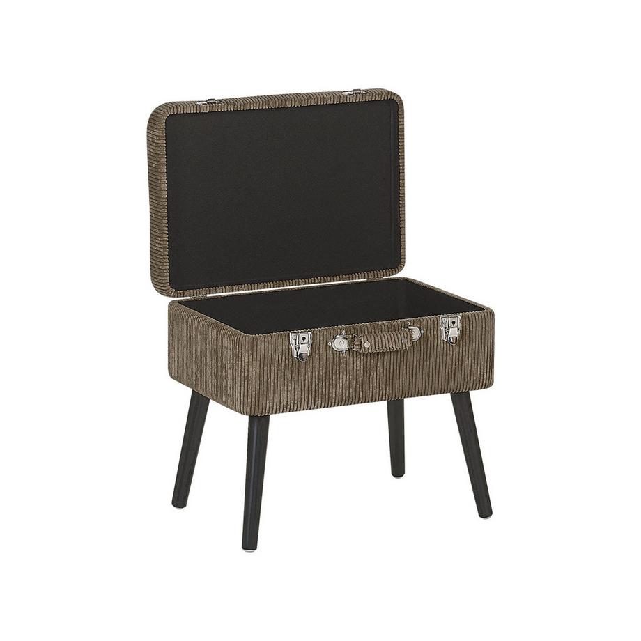 Beliani Hocker mit Stauraum aus Cord Retro MALLARD  