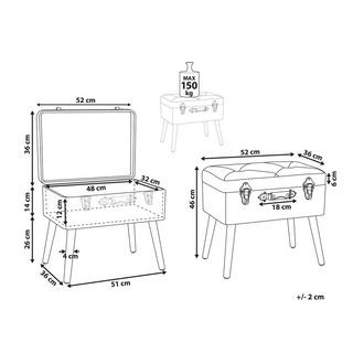 Beliani Hocker mit Stauraum aus Cord Retro MALLARD  