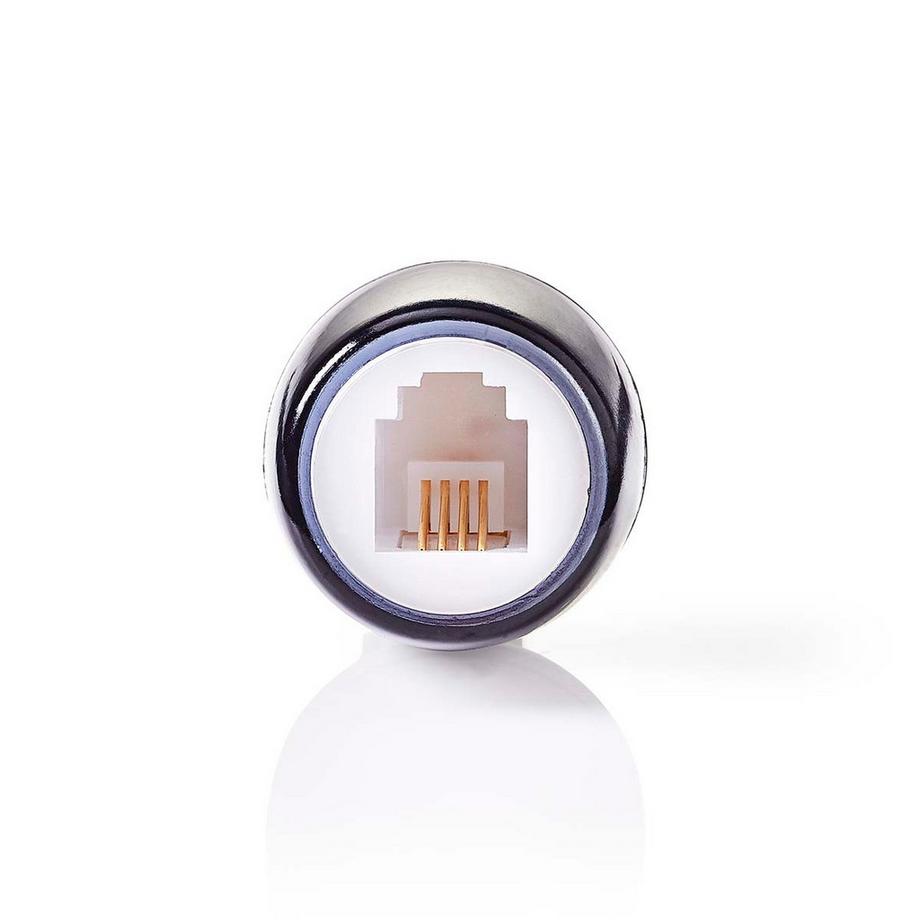 Nedis  Adattatore per cavo telecom antitorsione | Tipo di contatto: RJ10 | Tipo di adattatore: Adattatore | PVC | Nero / Trasparente 