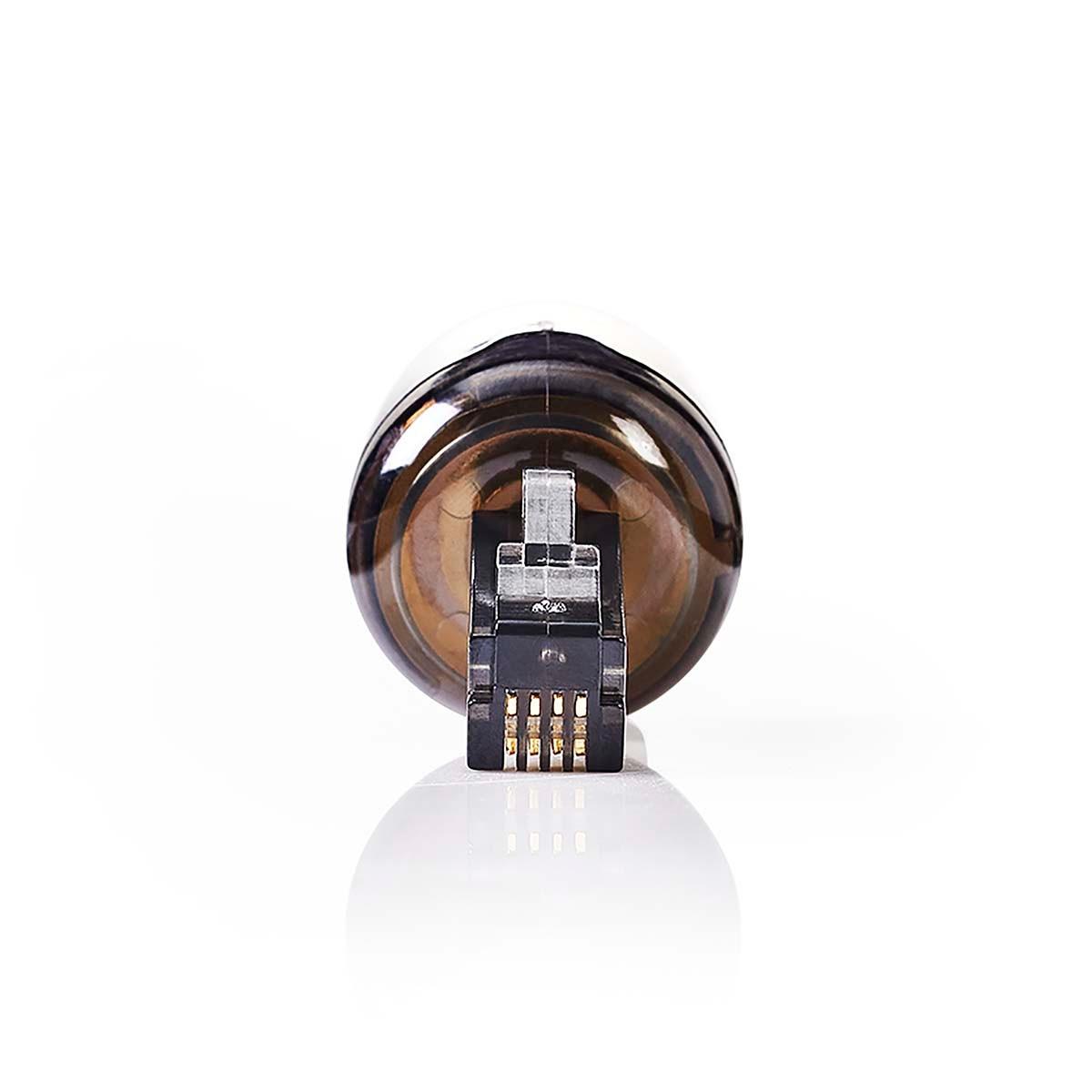 Nedis  Adaptateur de câble télécom anti-torsion | Type de contact : RJ10 | Type d'adaptateur : Adaptateur | PVC | Noir / Transparent 