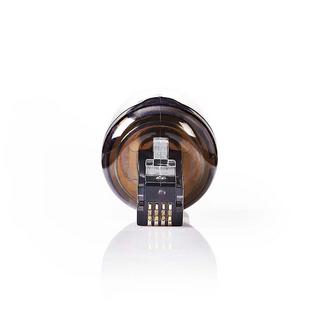 Nedis  Adaptateur de câble télécom anti-torsion | Type de contact : RJ10 | Type d'adaptateur : Adaptateur | PVC | Noir / Transparent 
