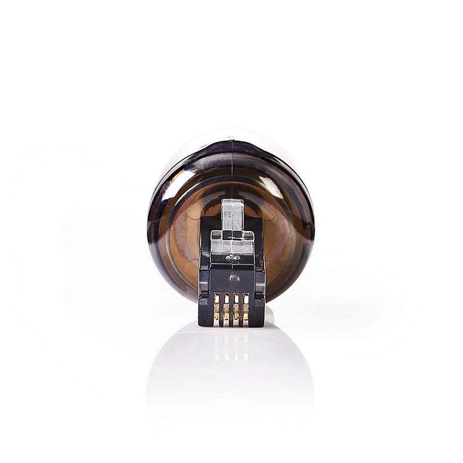 Nedis  Adattatore per cavo telecom antitorsione | Tipo di contatto: RJ10 | Tipo di adattatore: Adattatore | PVC | Nero / Trasparente 