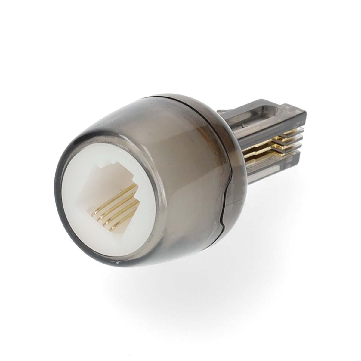 Nedis  Adaptateur de câble télécom anti-torsion | Type de contact : RJ10 | Type d'adaptateur : Adaptateur | PVC | Noir / Transparent 