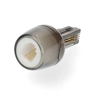 Nedis  Adaptateur de câble télécom anti-torsion | Type de contact : RJ10 | Type d'adaptateur : Adaptateur | PVC | Noir / Transparent 
