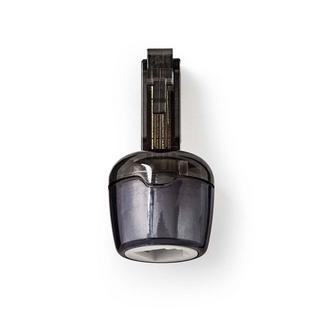 Nedis  Adaptateur de câble télécom anti-torsion | Type de contact : RJ10 | Type d'adaptateur : Adaptateur | PVC | Noir / Transparent 