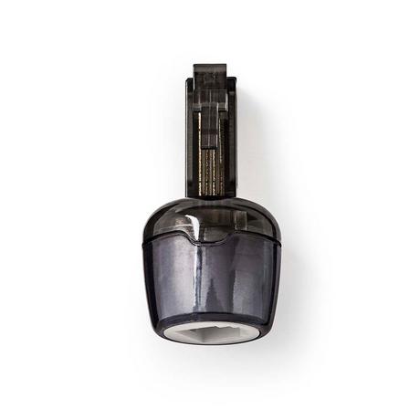 Nedis  Adaptateur de câble télécom anti-torsion | Type de contact : RJ10 | Type d'adaptateur : Adaptateur | PVC | Noir / Transparent 