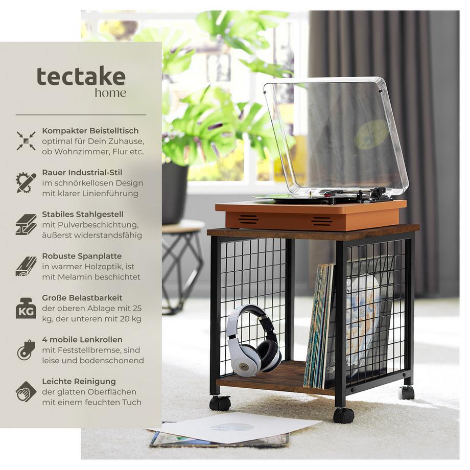 Tectake Tavolino Gary Stile industriale  