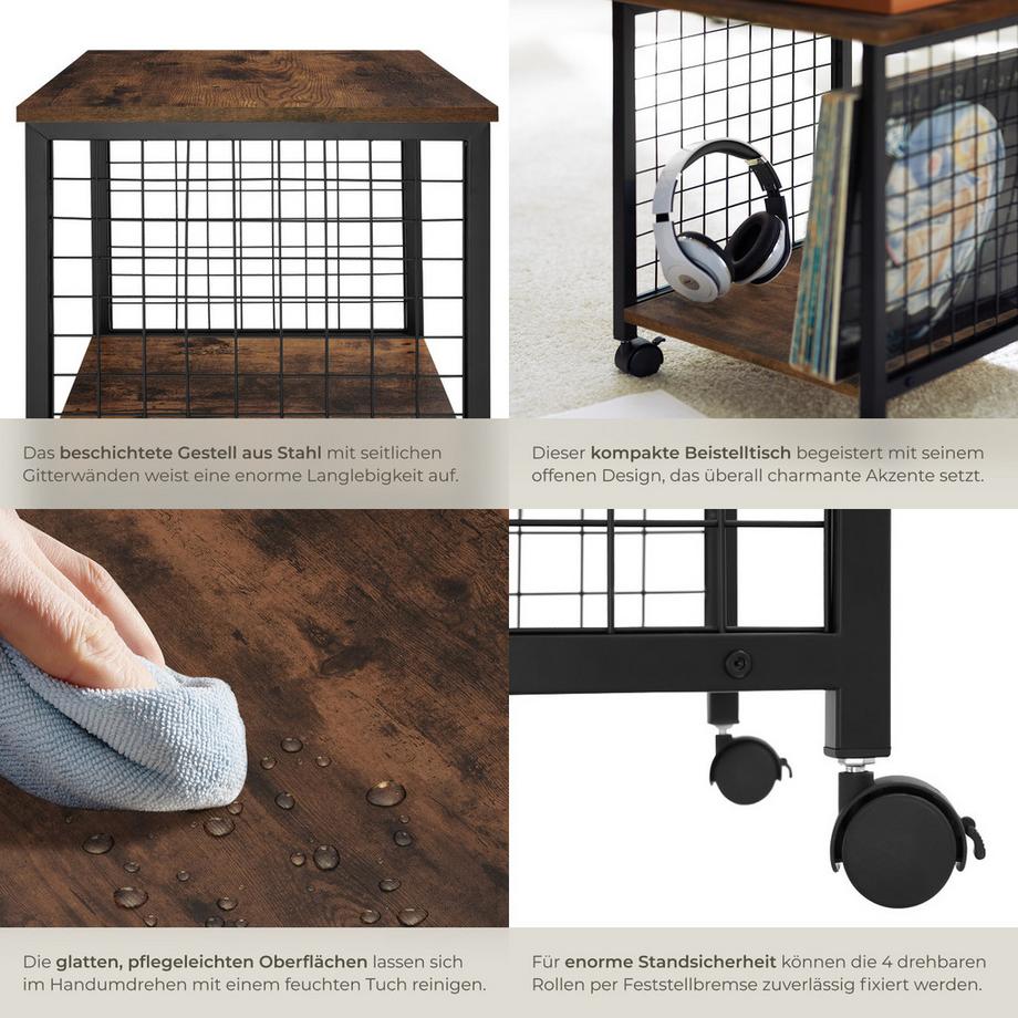 Tectake Tavolino Gary Stile industriale  