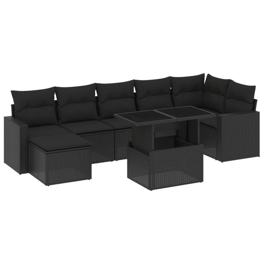 Ensemble de canapés de jardin rotin synthétique