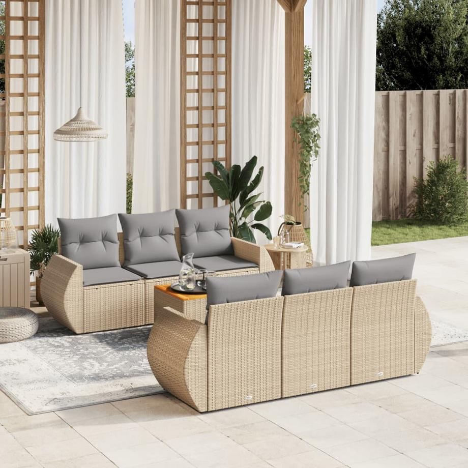 VidaXL Ensemble de canapés de jardin rotin synthétique  