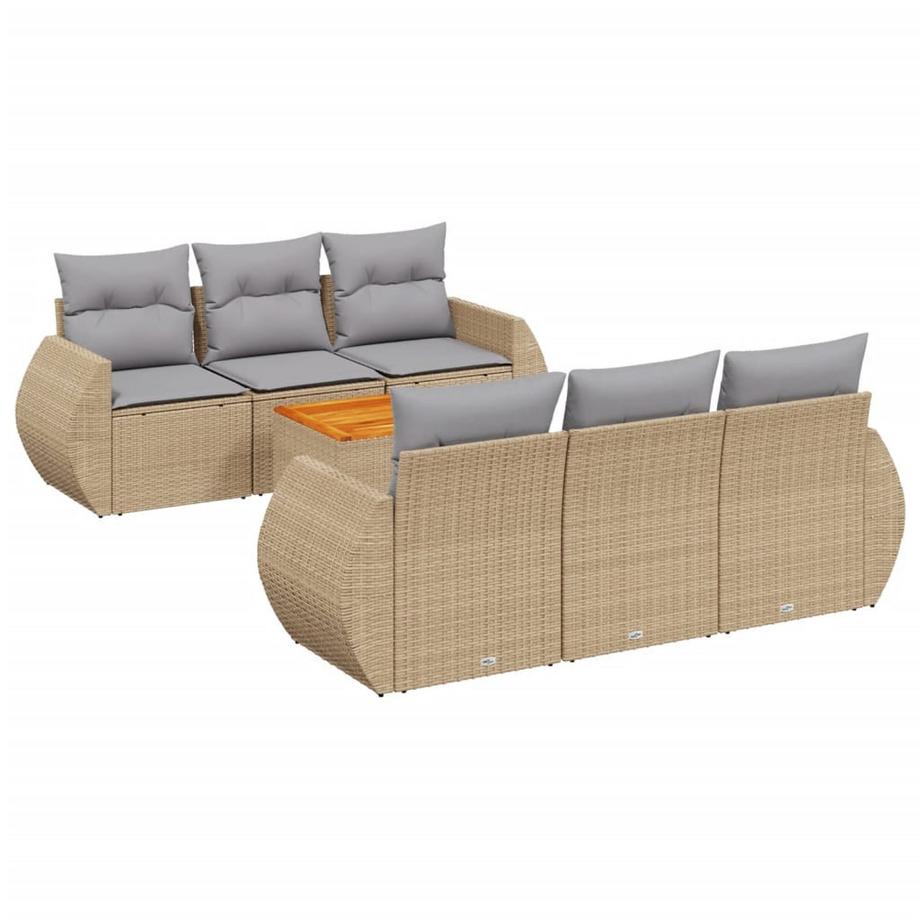 Ensemble de canapés de jardin rotin synthétique