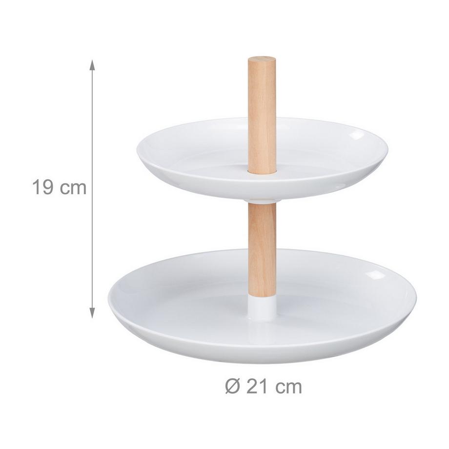 B2X  Etagere in zwei Etagen Kunststoff und Holz 