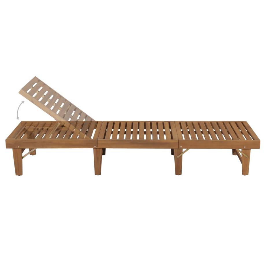 VidaXL Chaise longue bois d'acacia  