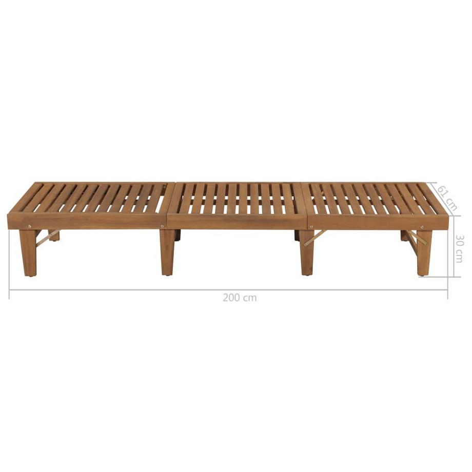 VidaXL Chaise longue bois d'acacia  