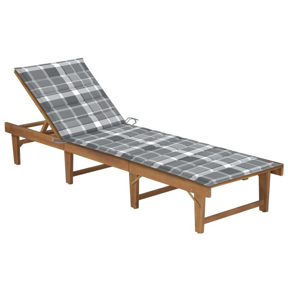 Chaise longue bois d'acacia