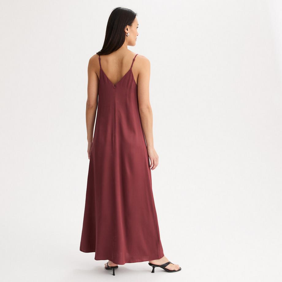La Redoute Collections Langes Viskosekleid mit schmalen Trägern  