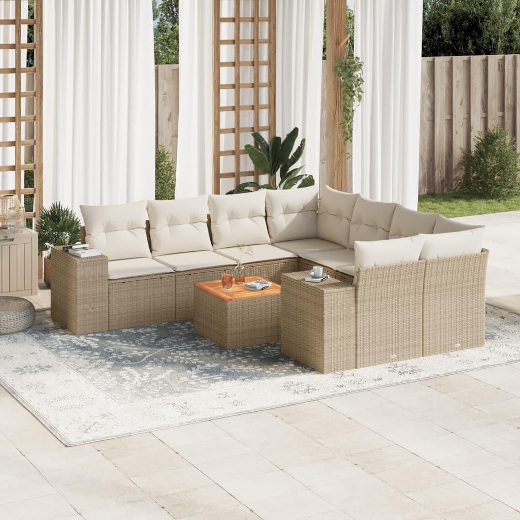 VidaXL set divano da giardino Polirattan  