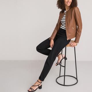 La Redoute Collections  Blouson sans col en cuir 