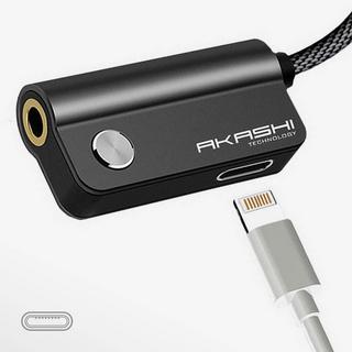Akashi  Adaptateur Audio + Charge Akashi Noir 