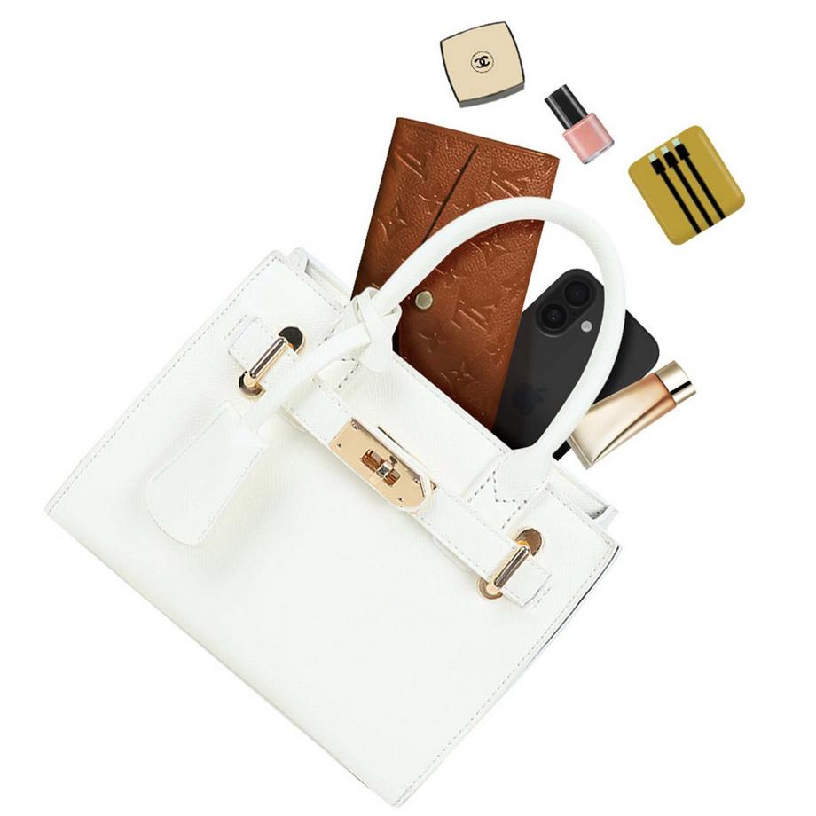 Gallantry Camélia Borsa a Mano in Pelle Granata  