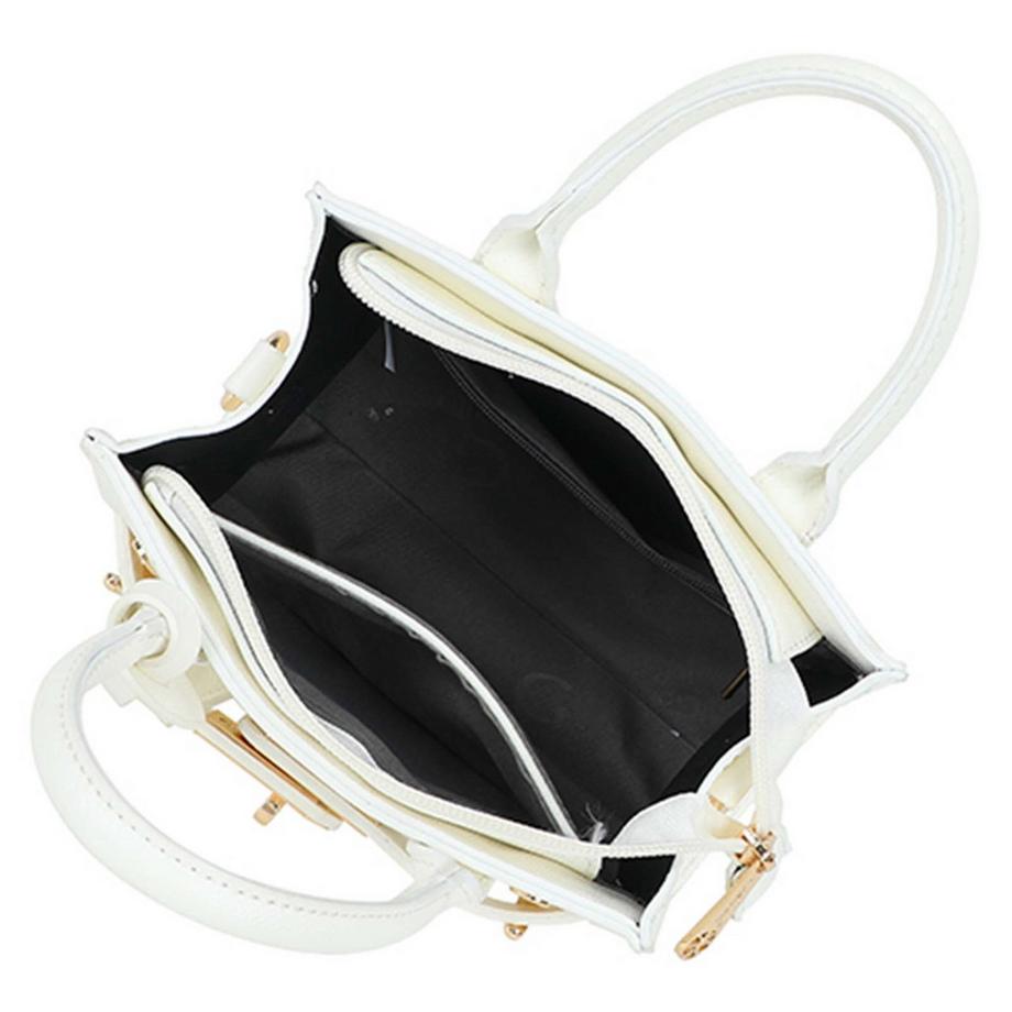 Gallantry Camélia Borsa a Mano in Pelle Granata  