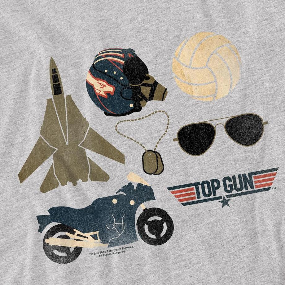 Top Gun Items T-Shirt Imprimé Manches Courtes  